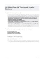 C213 Final Exam - Questions & Detailed Solutions