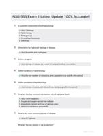NSG 533 Exam 1 Latest Update 100% Accurate!!