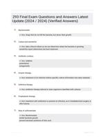 293 Final Exam Questions and Answers Latest Update (2024 / 2024) (Verified Answers)