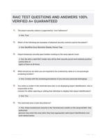 RAIC TEST  QUESTIONS AND ANSWERS 100% VERIFIED A+ GUARANTEED