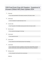 CER Final Exam Prep All Chapters - Questions & Answers (Rated 98%) Best Update 2024