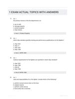 1 EXAM ACTUAL TOPICS WITH ANSWERS