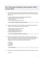 601 Final exam Questions and Answers 100% correct 2024