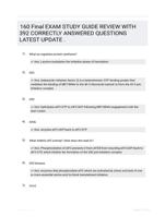 160 Final EXAM STUDY GUIDE REVIEW WITH 392 CORRECTLY ANSWERED QUESTIONS LATEST UPDATE   .