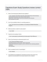 Capstone Exam Study Questions review correct 100%