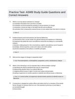 Practice Test- ASWB Study Guide Questions and Correct Answers