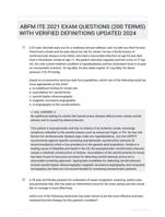 ABFM ITE 2021 EXAM QUESTIONS (200 TERMS) WITH VERIFIED DEFINITIONS UPDATED 2024