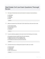 Real Estate Civil Law Exam Questions Thorough Review