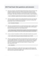 243 Final Exam Set questions and answers