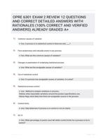 OPRE 6301 EXAM 2 REVIEW 12 QUESTIONS AND CORRECT DETAILED ANSWERS WITH RATIONALES (100% CORRECT AND VERIFIED ANSWERS) ALREADY GRADED A+