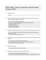 ANSC 4405 - Exam 3 Questions with Accurate  Answers 2024