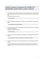 TestOut Practice Questions 50 CORRECTLY ANSWERED QUESTIONS LATEST UPDATE