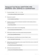 Starguard Test Review QUESTIONS AND ANSWERS 100% VERIFIED A+ GUARANTEED