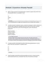 Module 2 Questions Already Passed