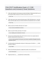 FOA CFOT Certification Exam v11 (100 Questions and Answers) Great Solutions.