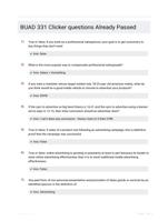 BUAD 331 Clicker questions Already Passed