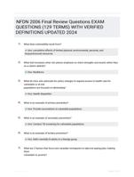 NFDN 2006 Final Review Questions EXAM QUESTIONS (129 TERMS) WITH VERIFIED DEFINITIONS UPDATED 2024