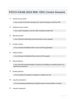 PSYCH EXAM 2024 With 100% Correct Answers