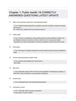 Chapter 1: Public health 18 CORRECTLY ANSWERED QUESTIONS LATEST UPDATE