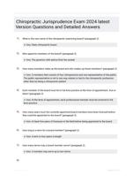 Chiropractic Jurisprudence Exam 2024 latest Version Questions and Detailed Answers