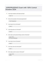 JURISPRUDENCE Exam with 100% Correct Answers 2024