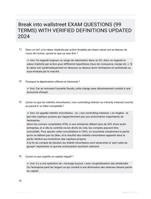 Break into wallstreet EXAM QUESTIONS (99 TERMS) WITH VERIFIED DEFINITIONS UPDATED 2024