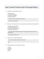 level 2 Award: Practice Exam Thorough Review