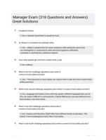 Manager Exam (318 Questions and Answers) Great Solutions