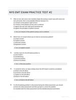 NYS EMT EXAM PRACTICE TEST #2