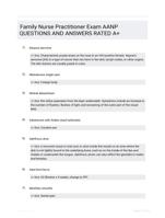 Family Nurse Practitioner Exam AANP QUESTIONS AND ANSWERS RATED A+
