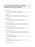 TNCC Final Exam Test 2024 2024|2024 Questions with correct Answers