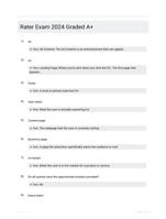 Rater Exam 2024 Graded A+