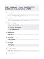 RMIN 4000 Exam 1 Brown (ELABORATED  QUESTIONS AND ANSWERS) LATEST