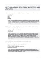 CC Practice EXAM REAL EXAM QUESTIONS AND ANSWERS
