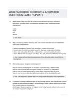 WGU PA D320 80 CORRECTLY ANSWERED QUESTIONS LATEST UPDATE