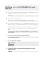 M4 Exam Questions and Answers- Greenville Technical College