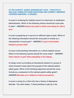 ATI RN CONCEPT- BASED ASSESSM ENT LEVEL 1 PRACTICE B  2024-2025 |COMPLETE EXAM QUESTIONS AND CORRECT ANSWERS  (VERIFIED)