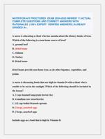 NUTRITION ATI PROCTORED EXAM 2024-2025 NEWEST !!! ACTUAL  COMPLETE QUESTIONS AND CORRECT ANSWERS WITH  RATIONALES