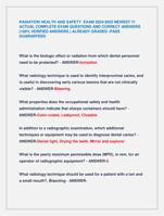 RADIATION HEALTH AND SAFETY EXAM 2024-2025 NEWEST !!!  ACTUAL COMPLETE EXAM QUESTIONS AND CORRECT ANSWERS
