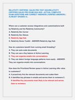 RELATIVITY CERTIFIED SALES PRO TEST 2024|RELATIVITY  CERTIFIED SALES PRO EXAM 2024-2025 ACTUAL COMPLETE  EXAM