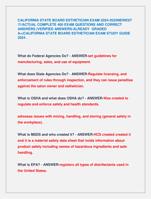 CALIFORNIA STATE BOARD ESTHETICIAN EXAM 2024-2025NEWEST  !!!/ACTUAL COMPLETE 400 EXAM QUESTIONS AND CORRECT  ANSWERS