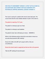 HESI HEALTH ASSESSMENT VERSION 4 LATEST ACTUAL EXAM ALL  550 QUESTIONS AND CORRECT DETAILED ANSWERS WITH  RATIONALES