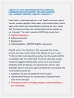LMSW EXAM 2024-2025 NEWEST /ACTUAL COMPLETE  EXAMQUESTIONS AND CORRECT DETAILED ANSWERS  (100% CORRECT ANSWERS )
