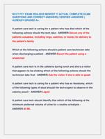 NCCT PCT EXAM 2024-2025 NEWEST !!! ACTUAL COMPLETE EXAM  QUESTIONS AND CORRECT ANSWERS (VERIFIED ANSWERS )  ALREADY GRADED A