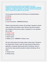 ASE CERTIFICATION EXAM 2024-2025 NEWEST!!!ACTUAL  COMPLETE EXAM QUESTIONS AND CORRECT ANSWERS (VERIFIED  ANSWERS