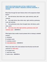 HEART MCQ EXAM 2024-2025 |ACTUAL COMPLETE EXAM  QUESTIONS AND CORRECT ANSWERS (VERIFIED ANSWERS ) A  GRADED.