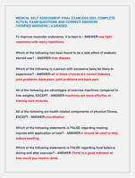 MEDICAL SELF ASSESSMENT FINAL EXAM 2024-2025 /COMPLETE  ACTUAL EXAM QUESTIONS AND CORRECT ANSWERS  (VERIFIED ANSWERS