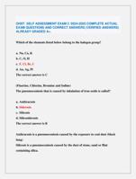 OHST SELF ASSESSMENT EXAM 2 /2024-2025 COMPLETE ACTUAL  EXAM QUESTIONS AND CORRECT ANSWERS (VERIFIED ANSWERS)