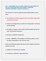 SELF- ASSESSMENT BIO 20A FINAL EXAM 2024-2025/COMPLETE  ACTUAL EXAM QUESTIONS AND CORRECT ANSWERS  (VERIFIED ANSWERS )