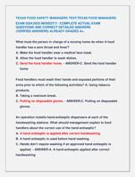 TEXAS FOOD SAFETY MANAGERS TEST|TEXAS FOOD MANAGERS EXAM 2024/2025 NEWEST!!! /COMPLETE ACTUAL EXAM
